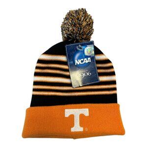NWT NCAA Tennessee Volunteers Boys’ Beanie – Striped Knit Hat with Pom – One Siz